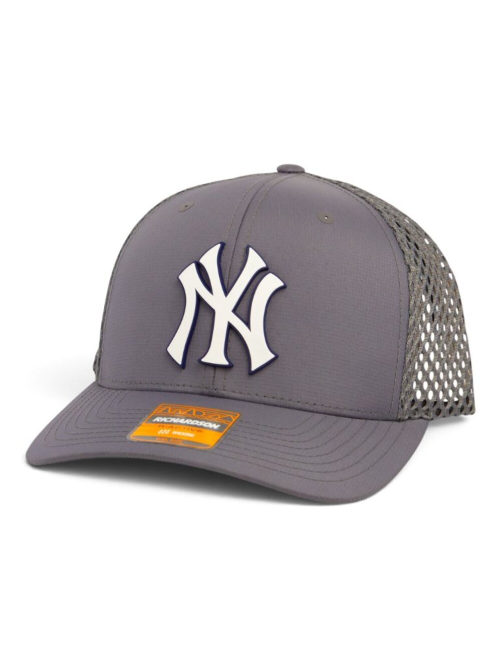New York Yankees NY White 3D Snapback Tilikum Trucker Hat- Charcoal